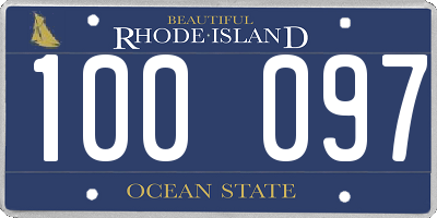 RI license plate 100097