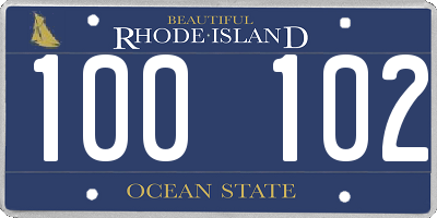 RI license plate 100102