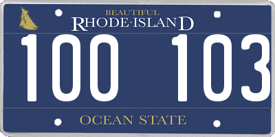 RI license plate 100103