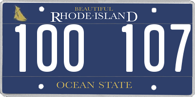 RI license plate 100107