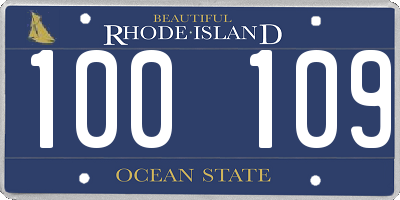 RI license plate 100109