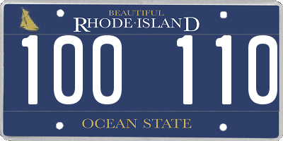 RI license plate 100110