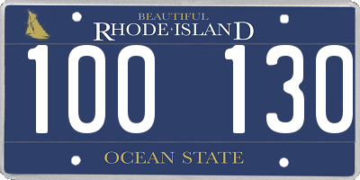 RI license plate 100130