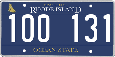 RI license plate 100131