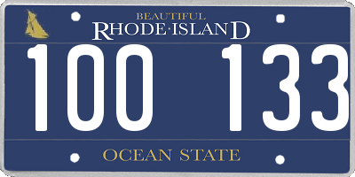 RI license plate 100133