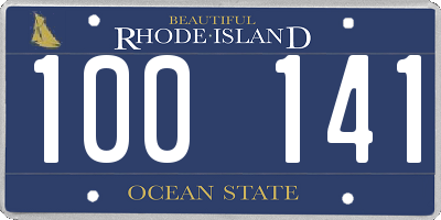 RI license plate 100141