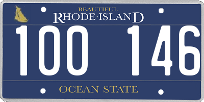RI license plate 100146