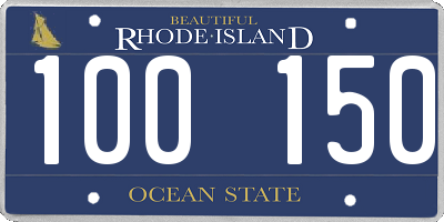 RI license plate 100150