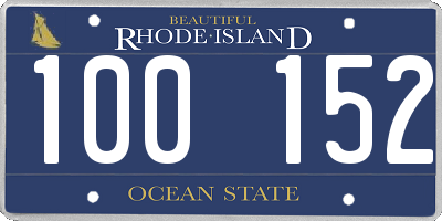 RI license plate 100152
