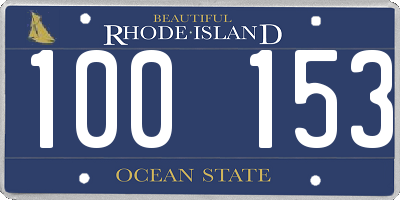 RI license plate 100153