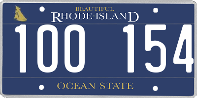 RI license plate 100154