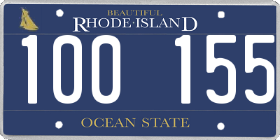 RI license plate 100155