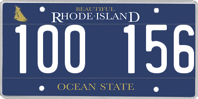 RI license plate 100156