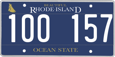 RI license plate 100157