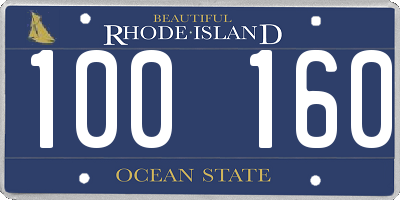 RI license plate 100160