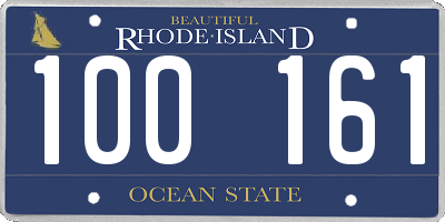 RI license plate 100161