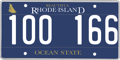 RI license plate 100166