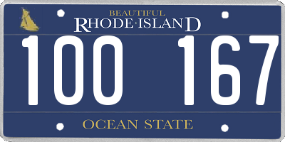 RI license plate 100167