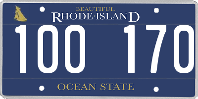RI license plate 100170