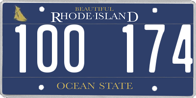 RI license plate 100174