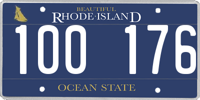 RI license plate 100176