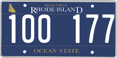 RI license plate 100177