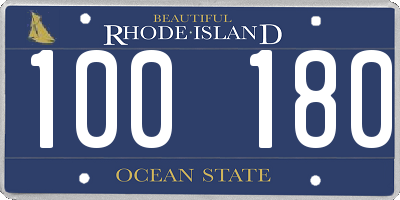 RI license plate 100180