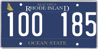 RI license plate 100185