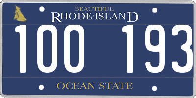 RI license plate 100193