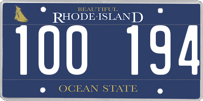 RI license plate 100194