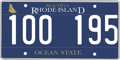 RI license plate 100195