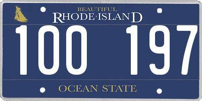 RI license plate 100197