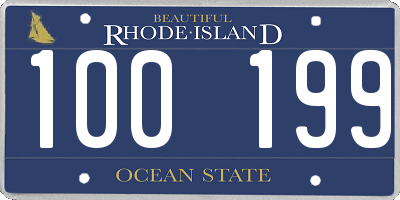 RI license plate 100199