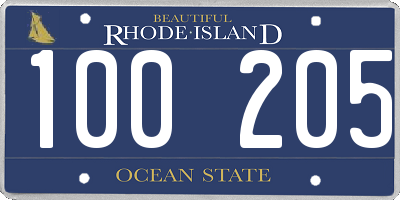 RI license plate 100205