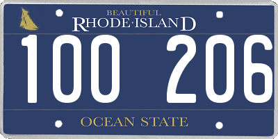 RI license plate 100206