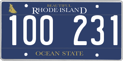 RI license plate 100231