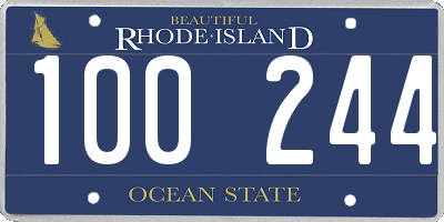 RI license plate 100244