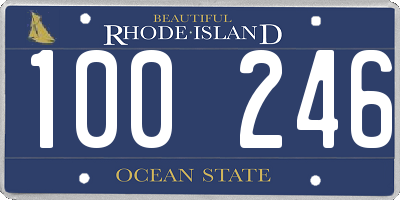 RI license plate 100246