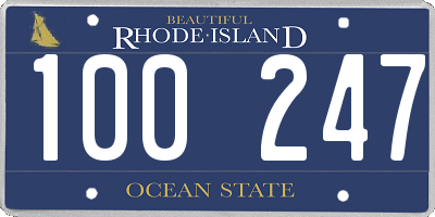 RI license plate 100247