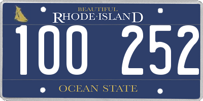 RI license plate 100252
