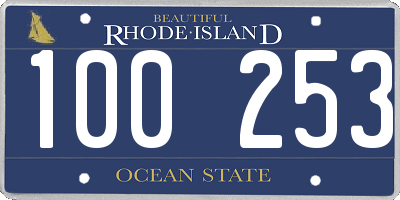 RI license plate 100253