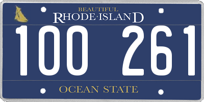 RI license plate 100261
