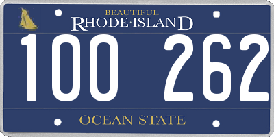 RI license plate 100262