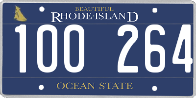 RI license plate 100264
