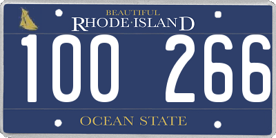 RI license plate 100266