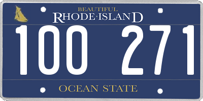 RI license plate 100271