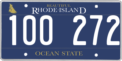 RI license plate 100272
