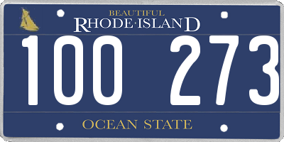 RI license plate 100273