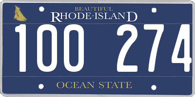RI license plate 100274