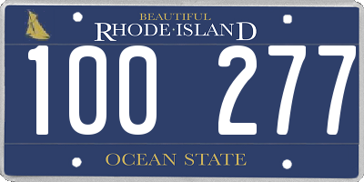 RI license plate 100277